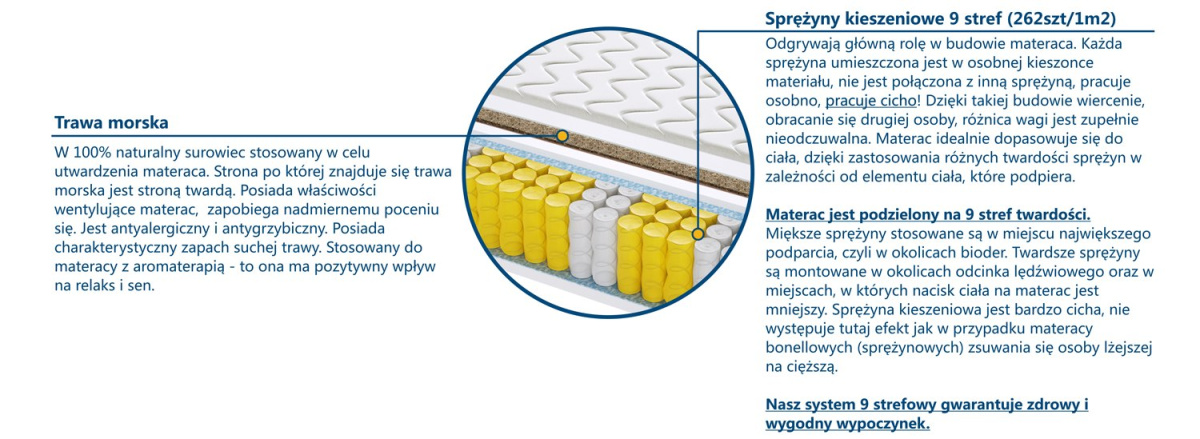 Materac Mediolan Trawa Max Plus 195x200 cm Materac Mediolan Trawa Max Plus 195x200 cm